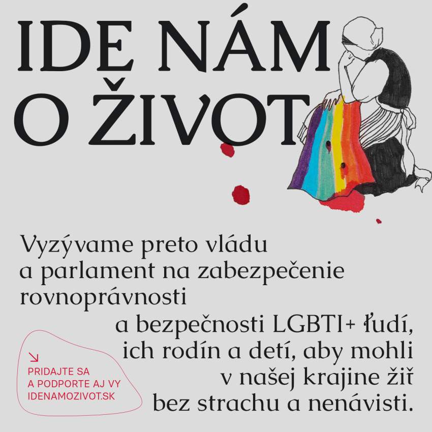 LGBTI+ ľudia na Slovensku vyzývajú: Ide nám o život