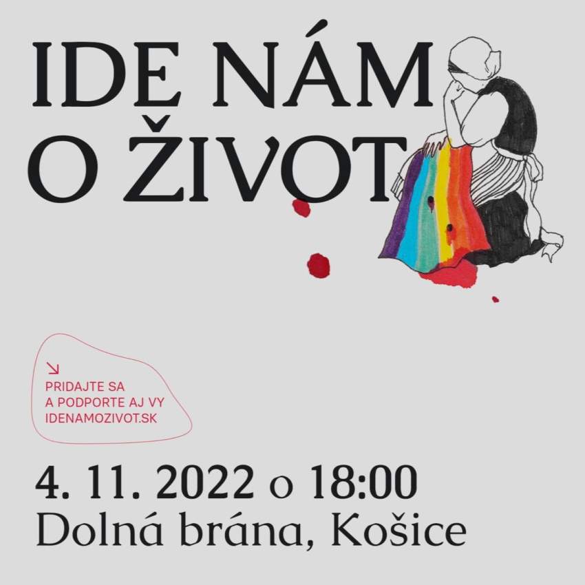 Ani východ nebude ticho! O život ide LGBTI+ ľuďom aj v Košiciach
